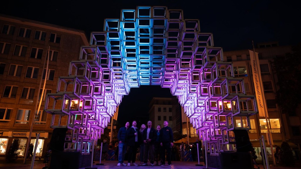 Hypar in front of Grillo Theater