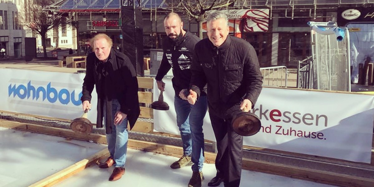 Treten für die Wohnbau Allstars an: Frank Skrube, Patrick Korte und Christian Keller.