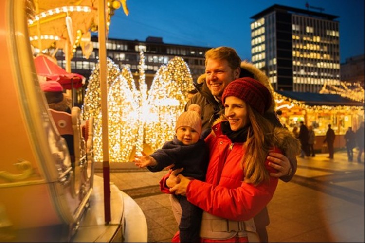 Am Freitag startet der Internationale Weihnachtsmarkt Essen, das Highlight für die ganze Familie. (Foto: Christian Deutscher / EMG)