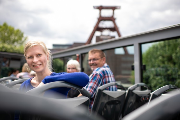 Die Architektur-Tour der &bdquo;Erlebnisrundfahrt Essen&ldquo; ist ab sofort auch auf Englisch h&ouml;rbar. (Foto: Mike Henning / EMG)