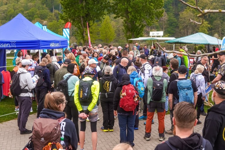 Die Stempelstelle am Ruhrbogen war Hauptanlaufstelle f&uuml;r alle Wanderer beim "Tag der Steige". 