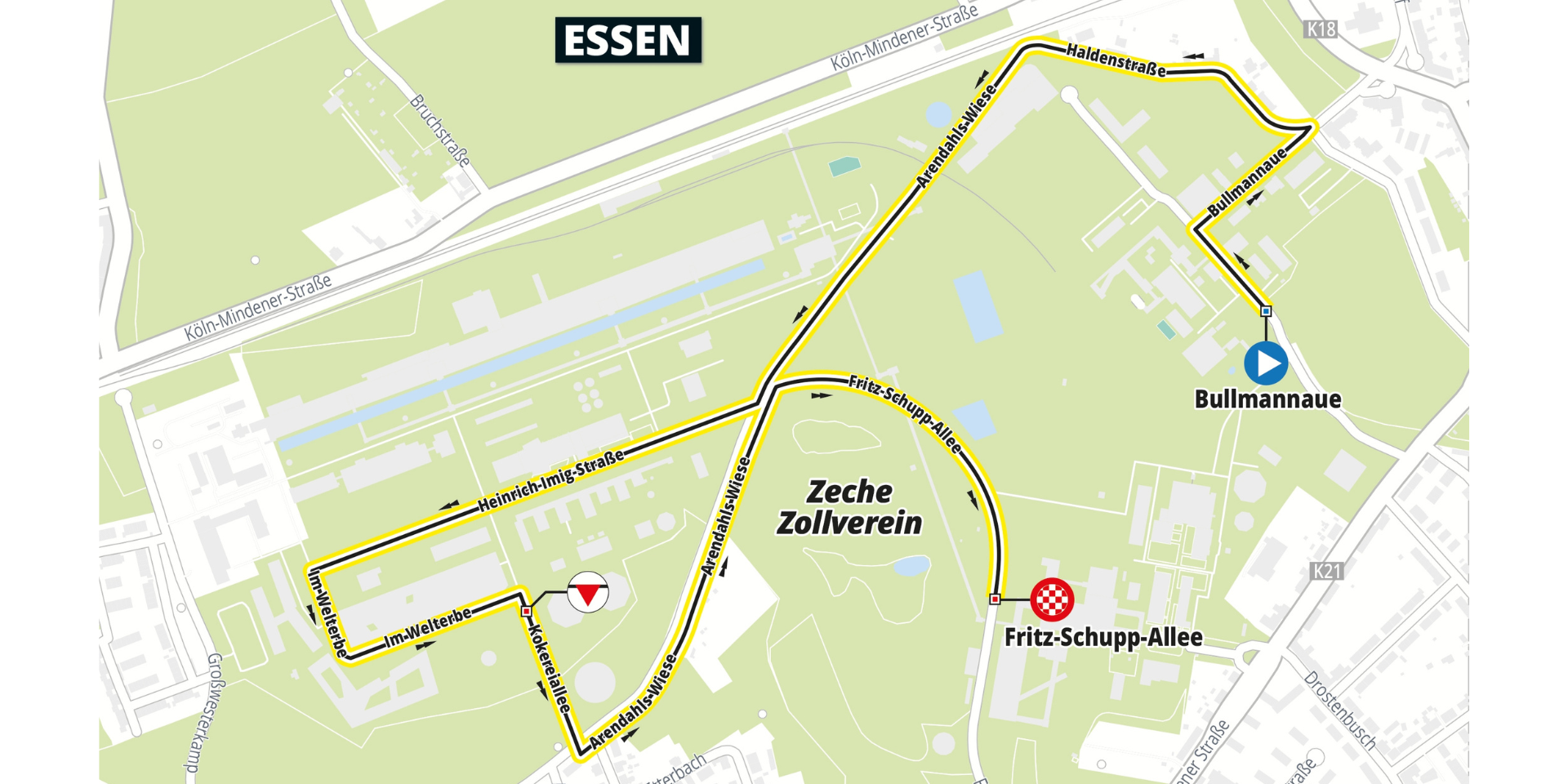 Streckenverlauf Prolog