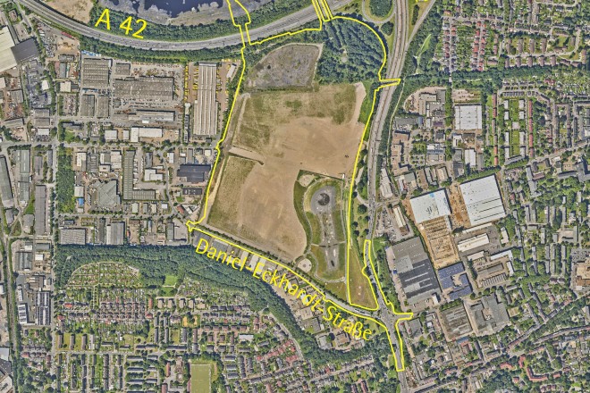 Luftbild: Freiheit Emscher: Gewerbegebiet Emil Emscher (Gladbecker Straße / Daniel-Eckhardt-Straße)