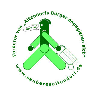 Logo mit grünem Männchen der Initaitive "Altendorfs Bürger engagieren sich"