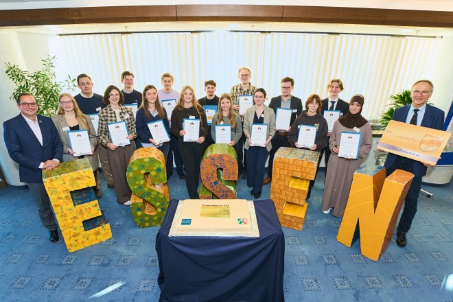 Gruppenfoto bei der Verleihung der Stipendien 