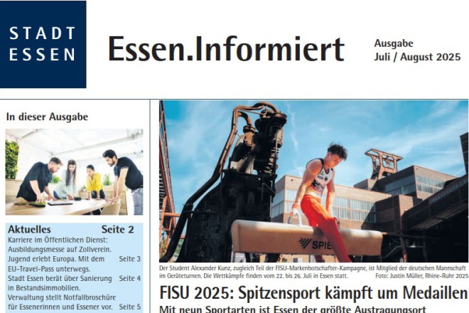 Titelseite der Ausgabe Juli/August 2025 des Amtsblattes