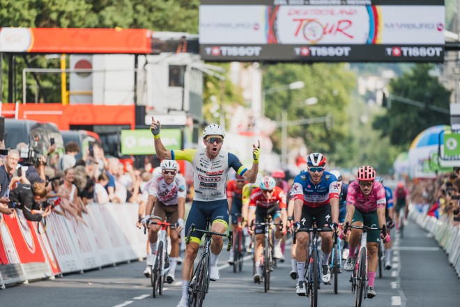 Foto: Etappenziel der Deutschlandtour 2022