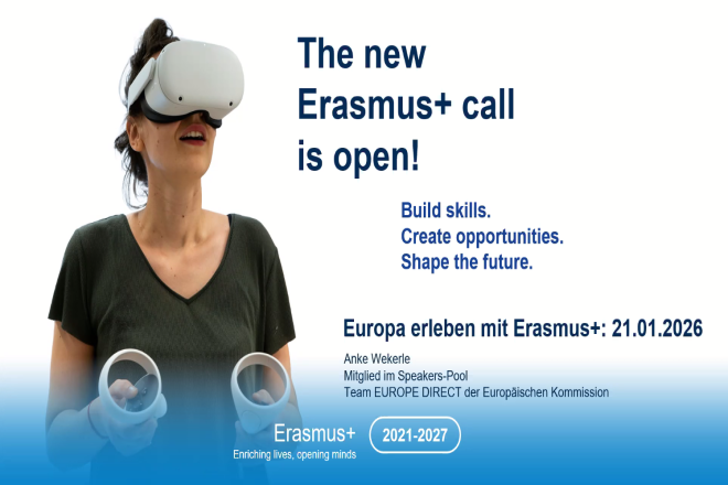 Begr&uuml;&szlig;ungsfolie zur Pr&auml;sentation der Online-Veranstaltung 