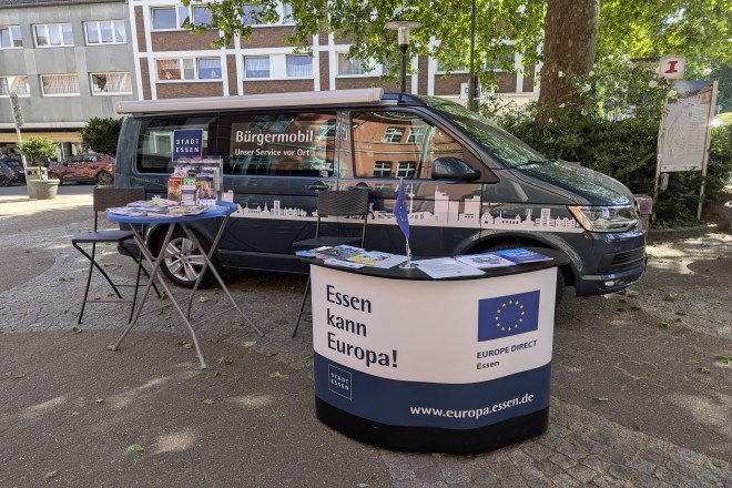 Das EUROPE DIRECT Essen unterwegs mit dem B&uuml;rgermobil