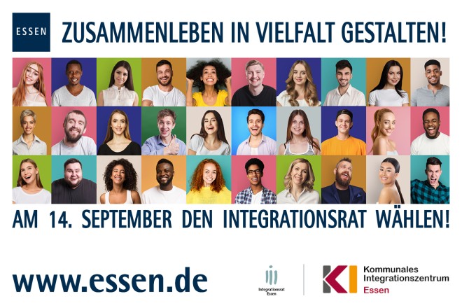Plakat Am 14. September den Integrationsrat wählen