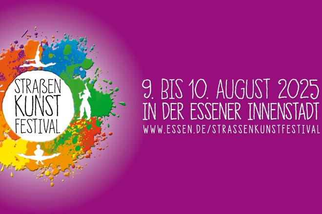 Headerbild mit Logo für Straßenkunstfestival 2025