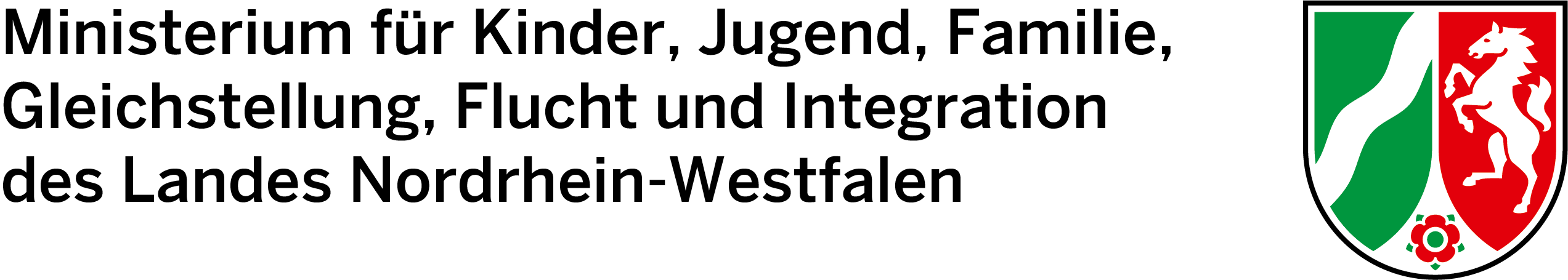 Ministerium für Kinder, Jugend, Familie, Gleichstellung, Flucht und Integration des Landes Nordrhein-Westfalen-Logo