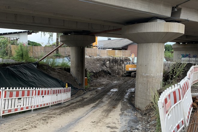 Foto: Blick auf die Baustelle