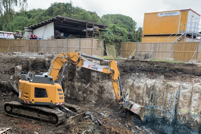 Foto: Blick auf die Baustelle