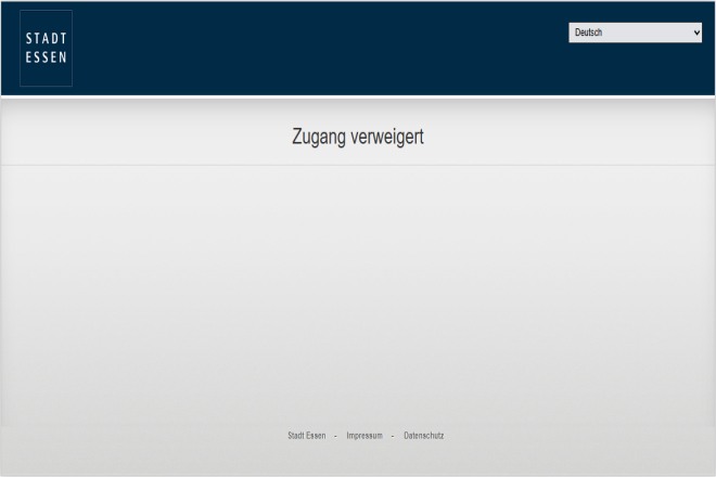 Screenshot mit der Fehlermeldung Zugriff verweigert.