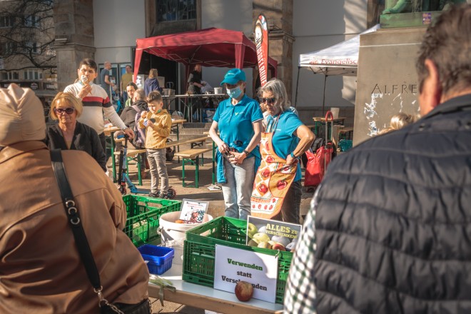 Food Waste-Aktion an der Marktkirche