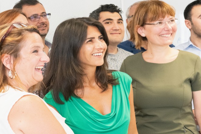 Foto: Die Staatssekretärin für Integration überzeugte sich vor Ort von den Kooperationsangeboten des KI Essen. 