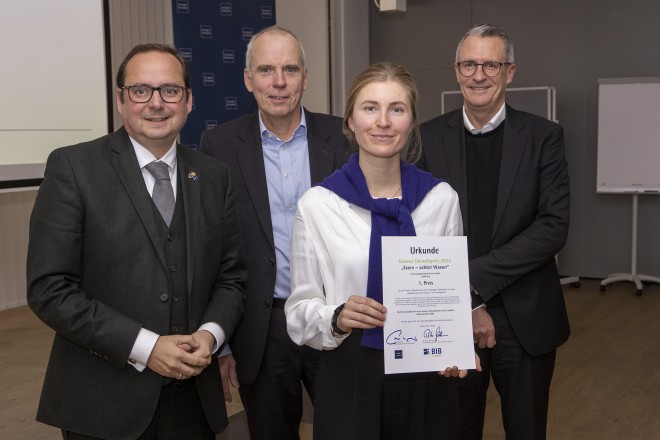 Foto: Oberbürgermeister Thomas Kufen beim Umweltpreis 2023.