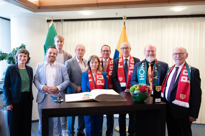 Foto: Besuch der portugiesischen Delegation im Essener Rathaus. 