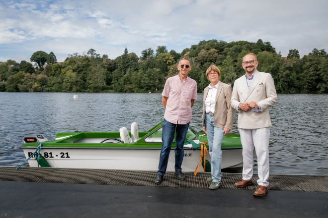 Dr. Stephan Bühne, Vorsitzender TVK, Simone Raskob, GBV 6, Bezirksbürgermeister Willi Kohlmann