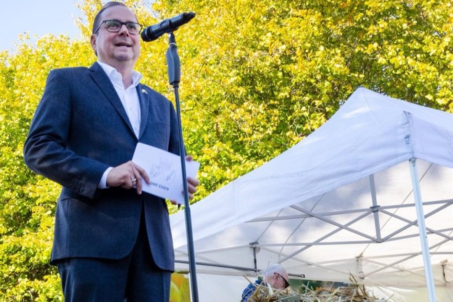 Oberbürgermeister Thomas Kufen eröffnet "Essen erntet" im Grugapark Essen.