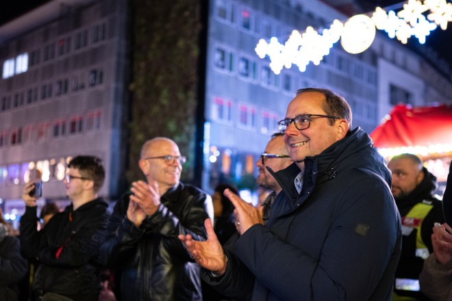 Oberbürgermeister Thomas Kufen bei der Eröffnung der 76. Essener Lichtwochen.