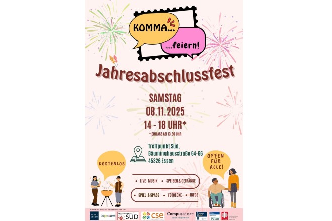Foto: Flyer "KOMMA feiern"