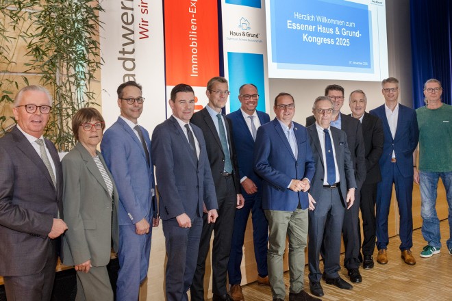 Oberbürgermeister Thomas Kufen auf dem Haus & Grund-Kongress in der Messe Essen.