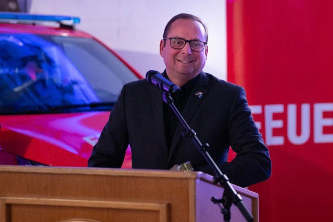 Oberbürgermeister Thomas Kufen begrüßt zur Einführung von neuen Notfallseelsorgerinnen*Notfallseelsorgern für Essen, Mülheim an der Ruhr und Oberhausen.