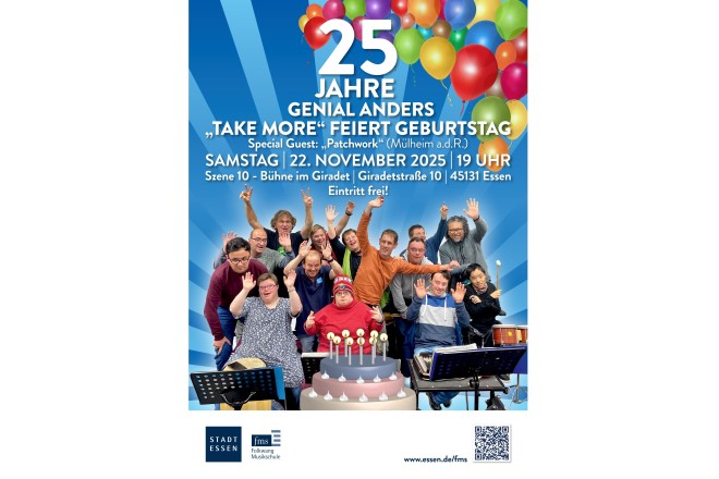 Foto: Flyer Konzert 25 Jahre inklusive Band "Take more"