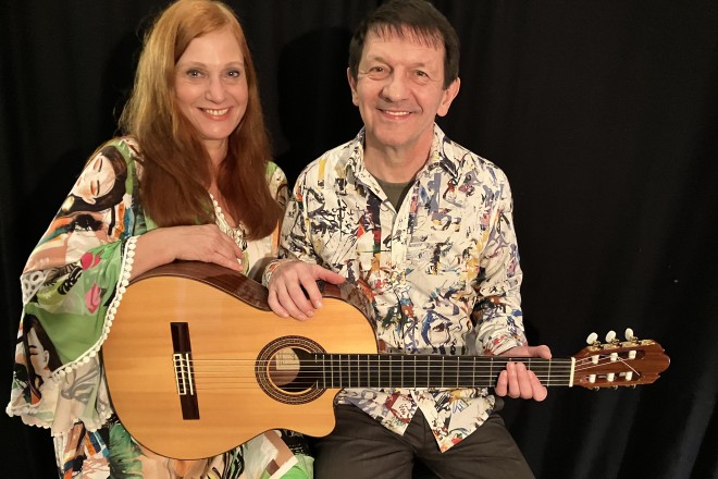 Foto: Die Musiker*innen Veronika Maruhn und Sigi Domke
