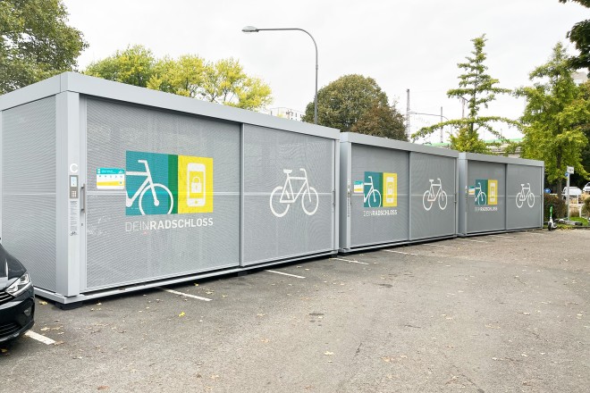 Foto: Fahrradgaragen an der Weiglestra&szlig;e